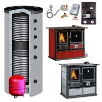 LaNordica Küchenherd wasserführend Termorosa DSA 15,5 kW 2 Farben + Pufferspeicher